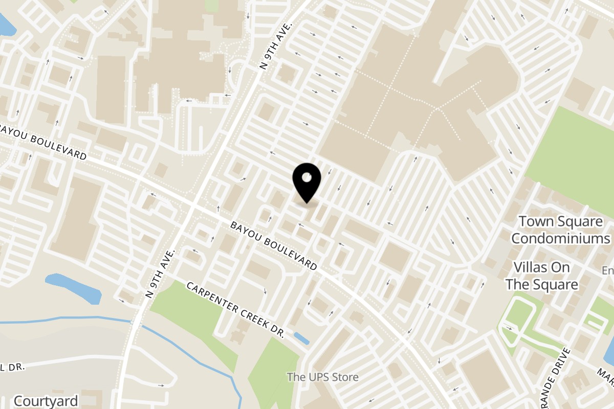 Map showing the location of Rio Bravo on 5030 Bayou Boulevard in Pensacola